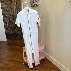 Everlane Cream Short-Sleeve Denim Coverall